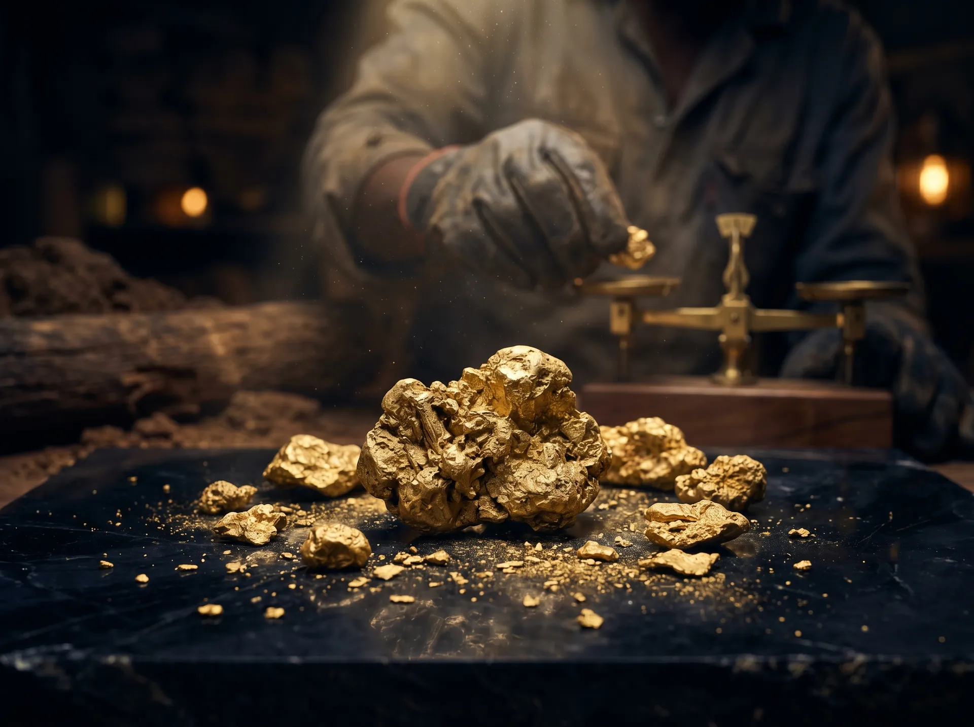 Raw Gold Nuggets Precious Metal
